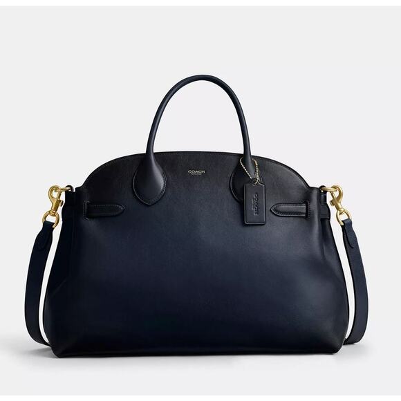 Coach Soft Empire Carryall Bag 40 Dark Blue - Picture 1 of 7